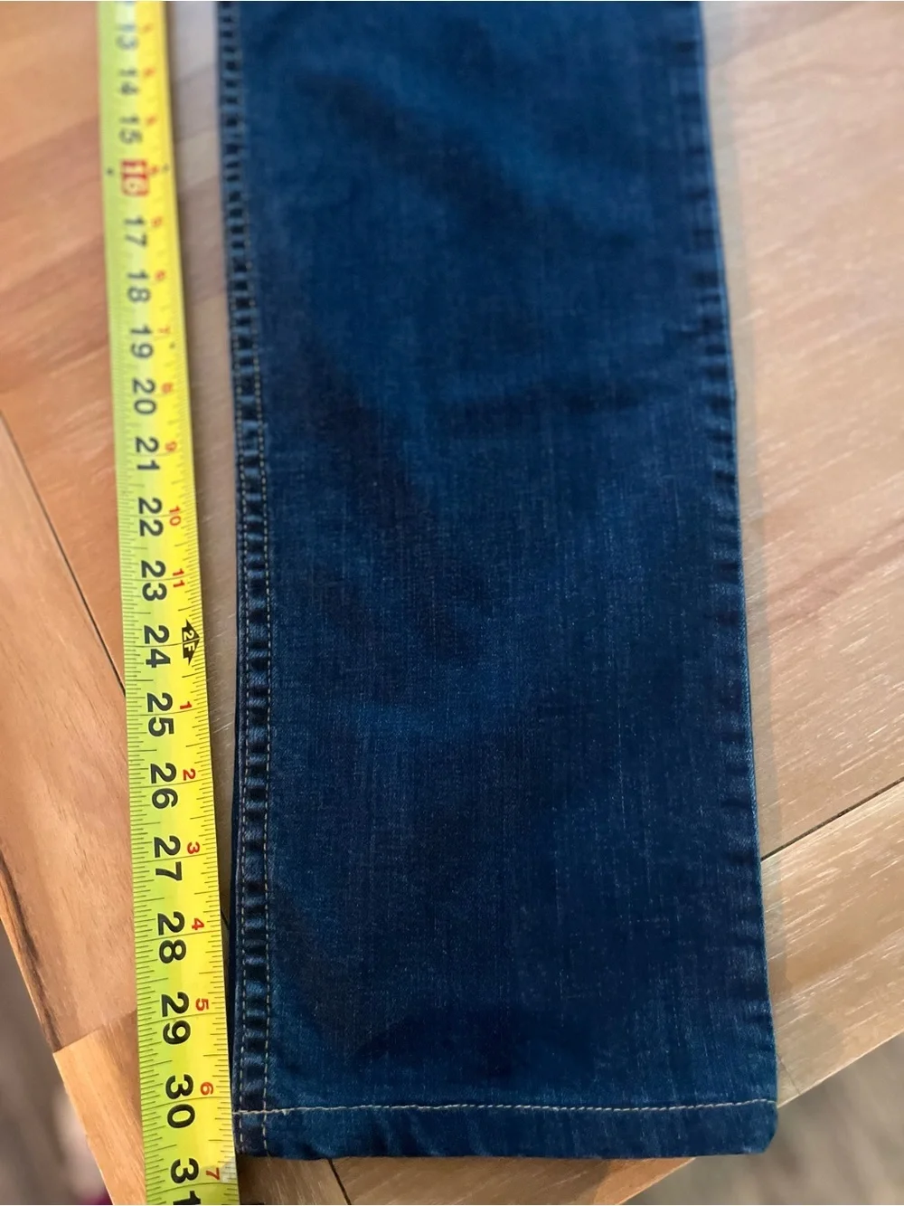 Dearborn Denim Jeans Mens 33x31 Blue Tailored Slim Straight Denim USA Dark